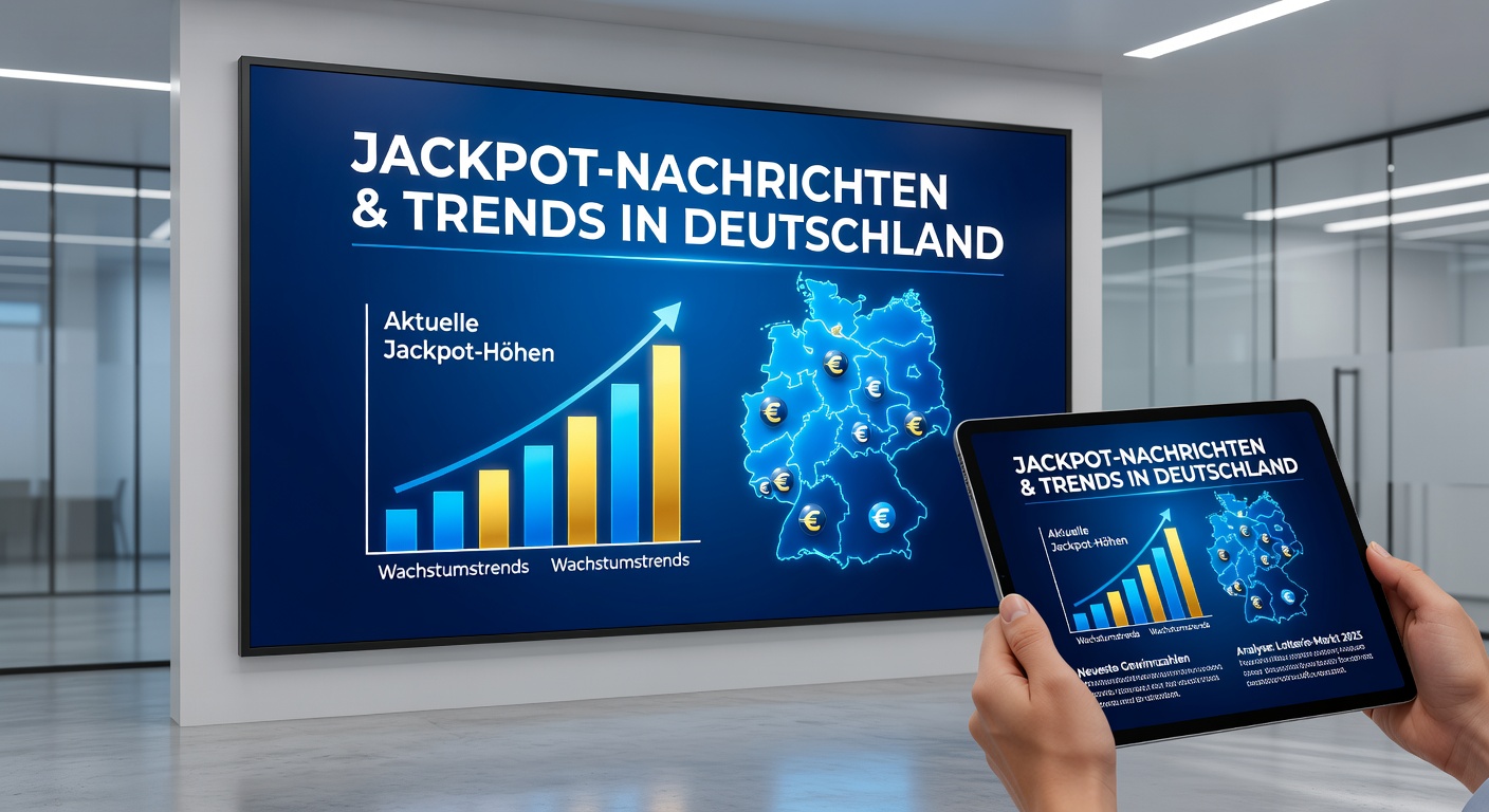 Lotto-Kugeln rollen in einer Ziehungsmaschine, Symbol für den spannenden Jackpot-Moment in Berlin